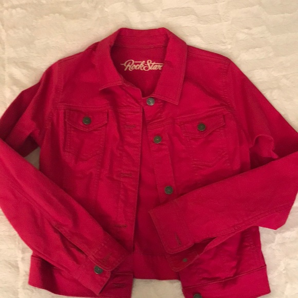 LIKE NEW Old Navy Hot Pink Canvas Layering Jacket - Picture 4 of 7